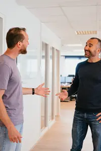 Werken Bij Compananny Mannen Zijn Blij